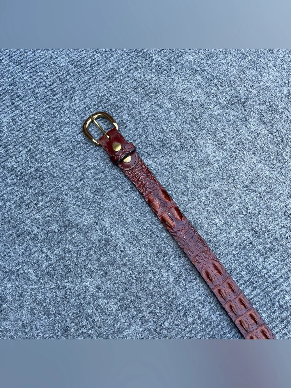 Vintage Genuine Crocodile Hornback Leather Belt
